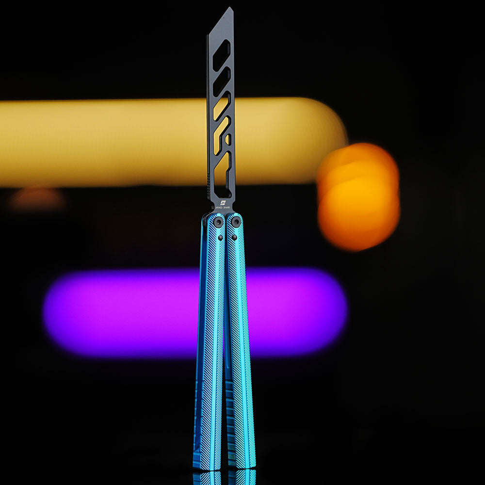 Armed Shark Pacific Ocean Balisong Trainer Butterfly Knife