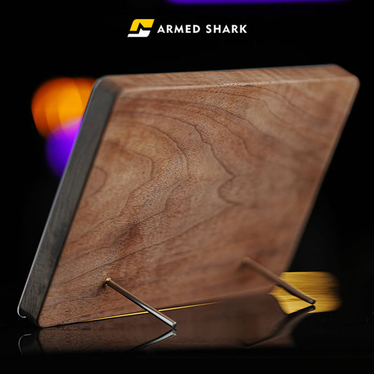 Armed Shark Balisong Trainer Walnut Display Stand