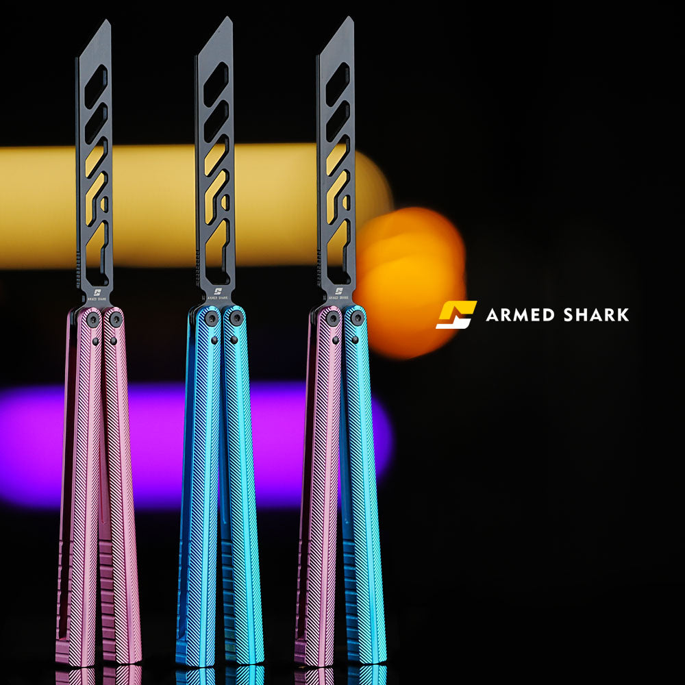 Armed Shark Pacific Ocean Balisong Trainer Butterfly Knife