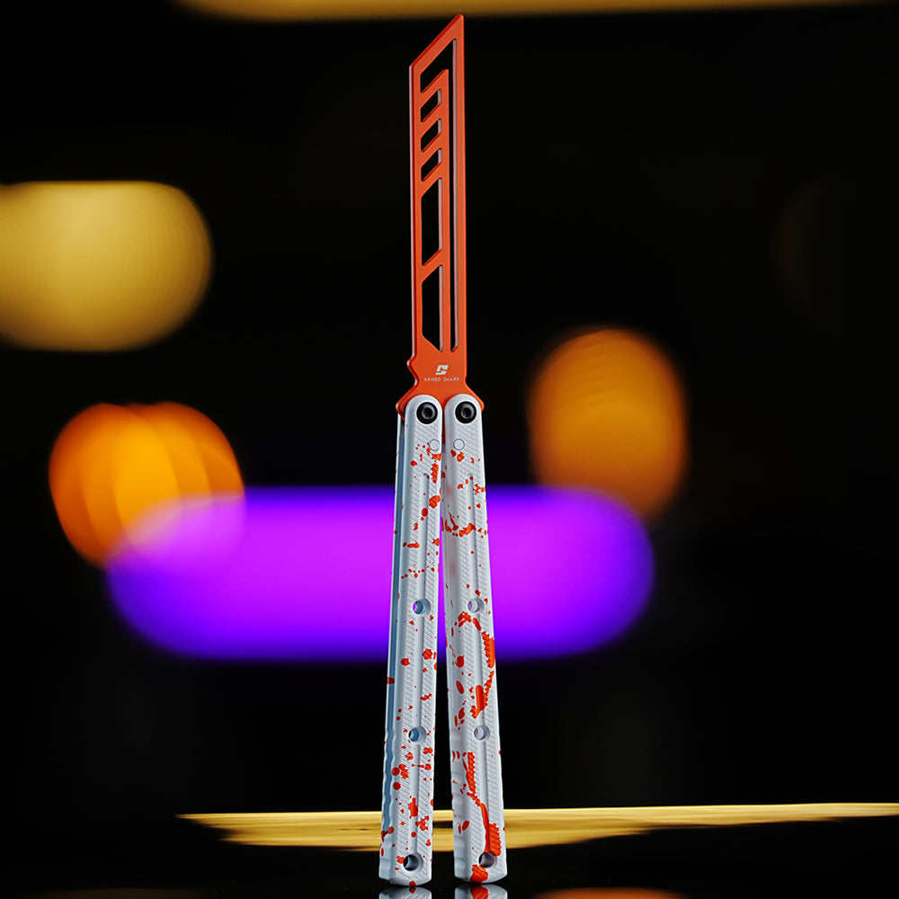 Armed Shark Krake Raken v3 Balisong Trainer Butterfly Knife