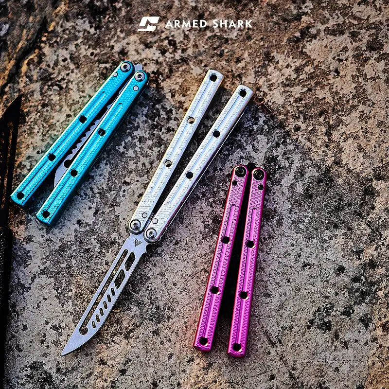 Armed Shark Balisong Mini Krake Raken Butterfly Trainer Knife