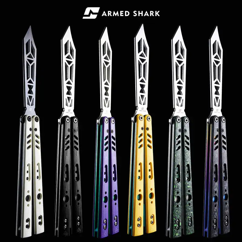 Armed Shark G10/Titanium REP Balisong Butterfly Trainer Knife