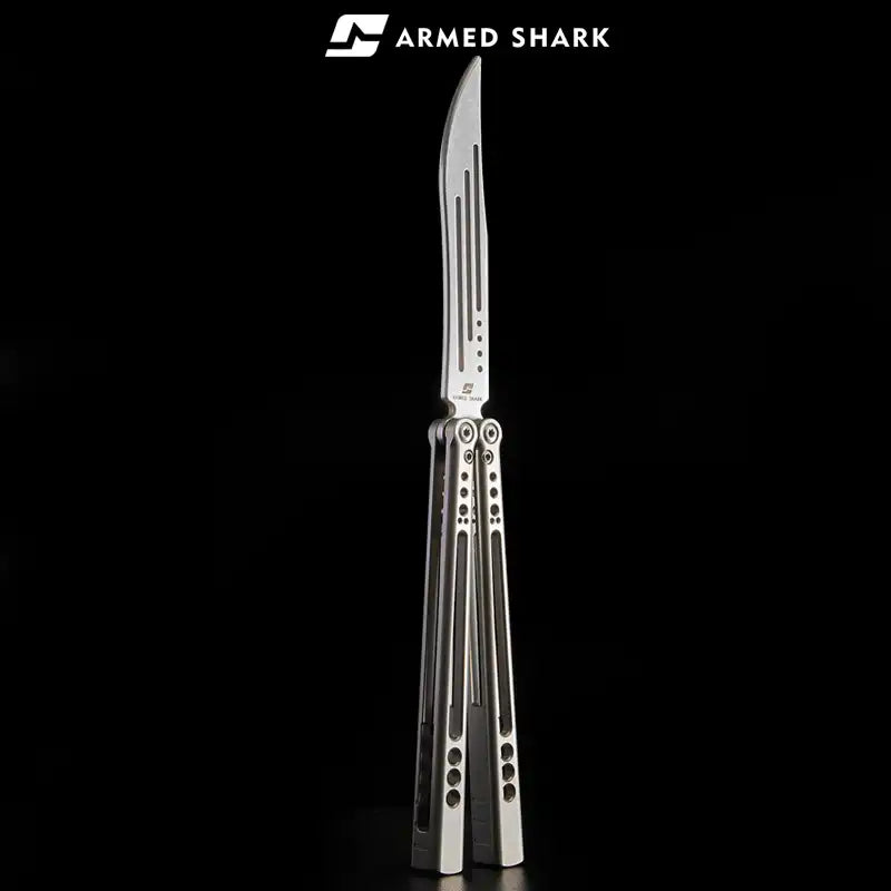 Armed Shark Gale TC4 Titanium Alloy Balisong Butterfly Trainer Knife