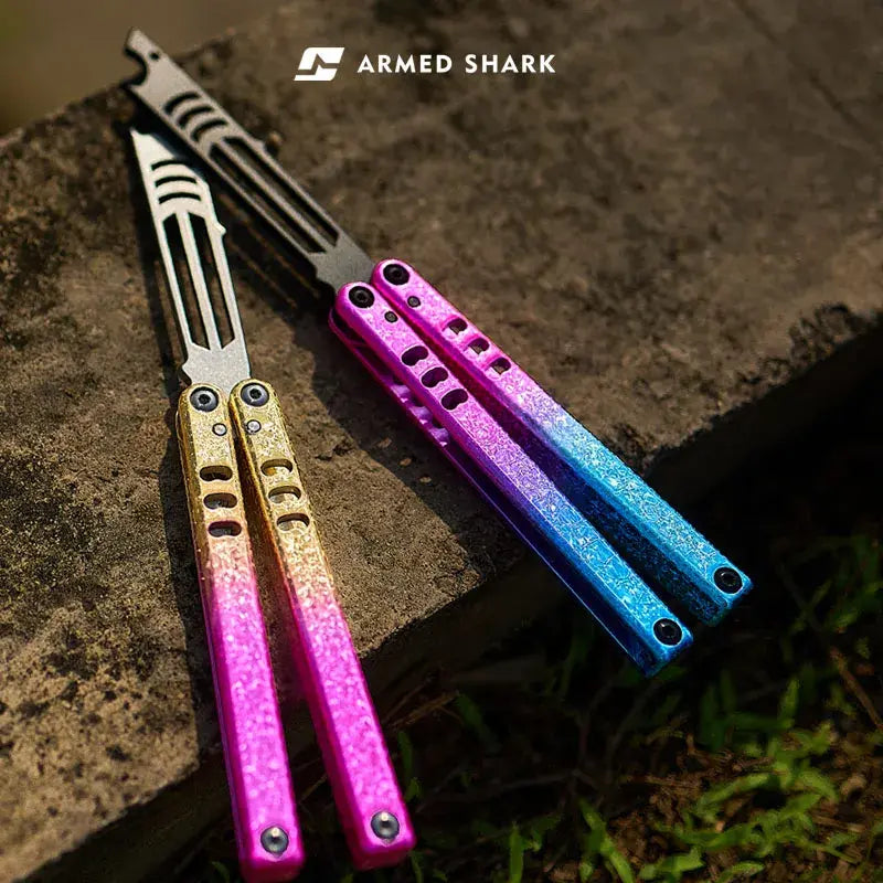 Armed-Shark-Mini-Inked-Mako-Bottle-Opener-Balisong-Trainer-Knife-2