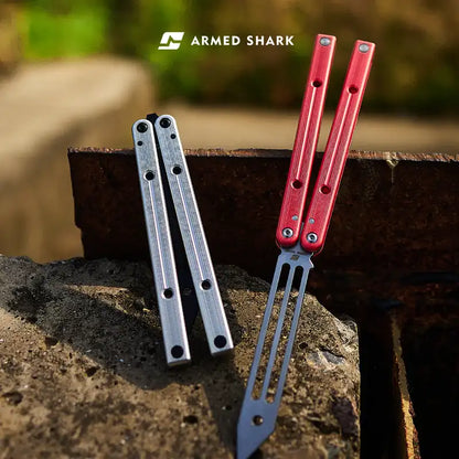 Armed Shark Balisong Squidtrainer V4 7075 Aluminum Butterfly Trainer Knife