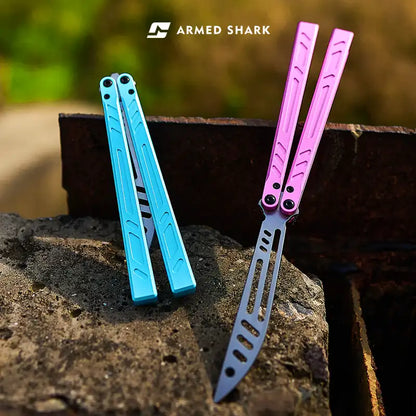 Armed Shark Balisong BB 7075 Butterfly Trainer Knife