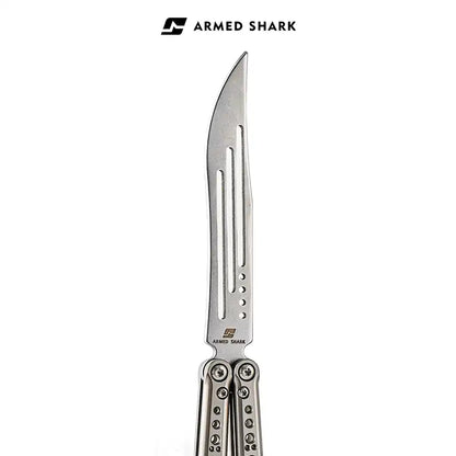 Armed Shark Gale TC4 Titanium Alloy Balisong Butterfly Trainer Knife