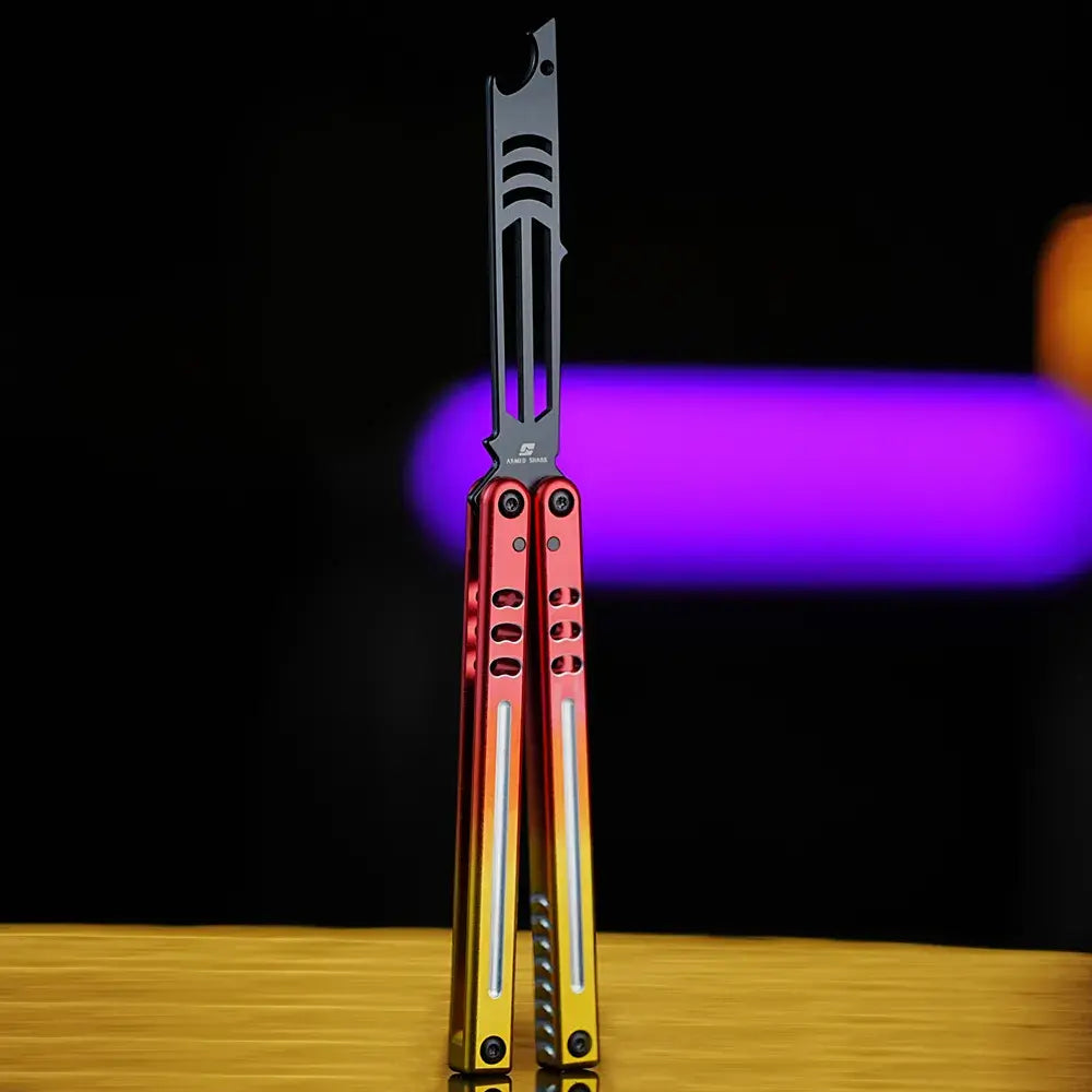 Armed Shark Inked Mako Bottle Opener Balisong Butterfly Trainer Knife