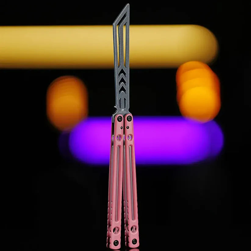Armed Shark Dangerous Wanderer Balisong Trainer Sakura Pink SE Edition