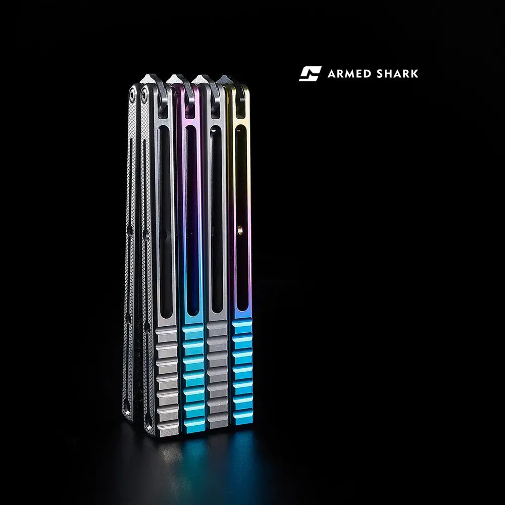 Armed Shark Krake Raken V3 Titanium Balisong Trainer – Balanced