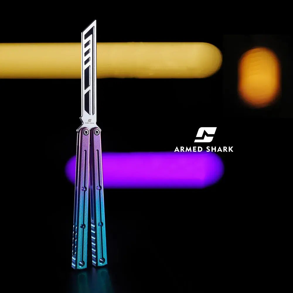 Armed Shark Krake Raken V3 Titanium Balisong Trainer – Balanced