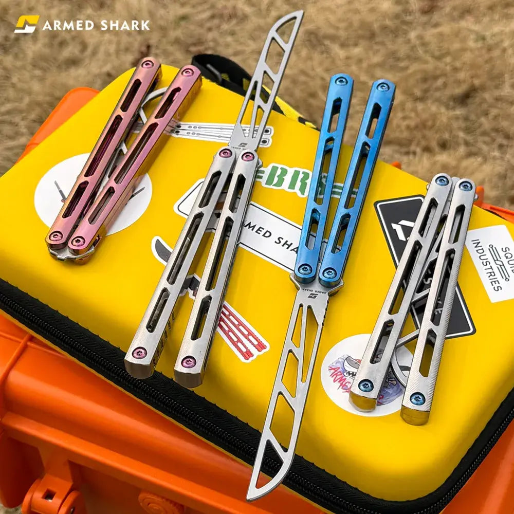 Armed Shark Tsunami Titanium Alloy Balisong